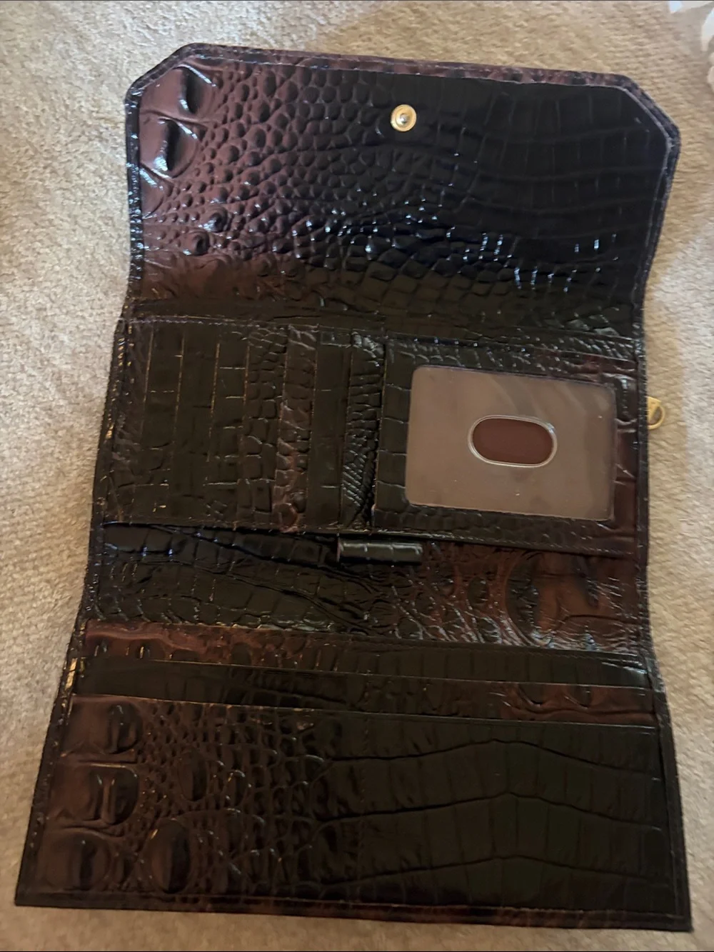 Brahmin croc embossed